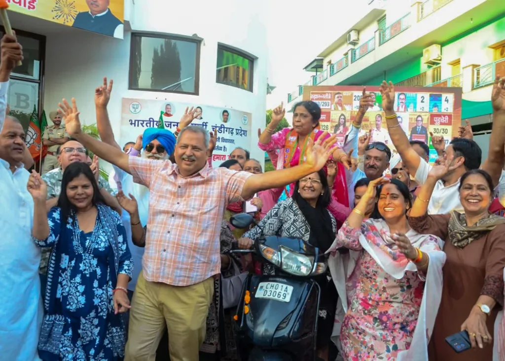 Chandigarh BJP Celebrates Bengal Win