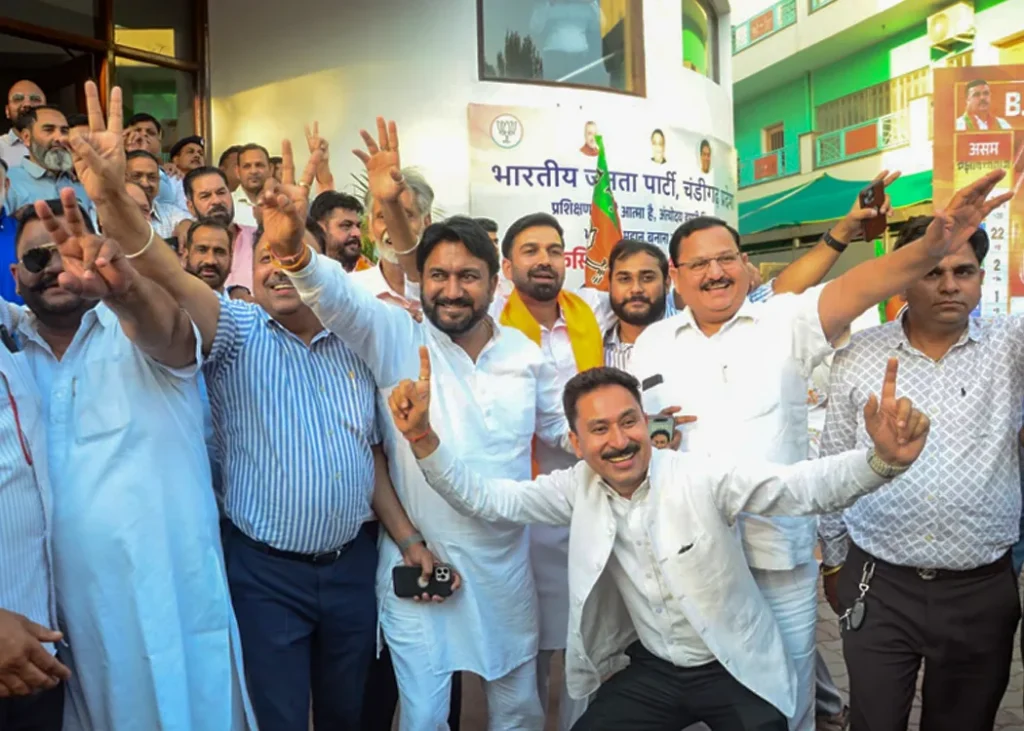 Chandigarh BJP Celebrates Bengal Win